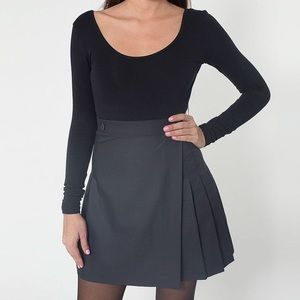 American Apparel Gray Pleated Schoolgirl Skirt